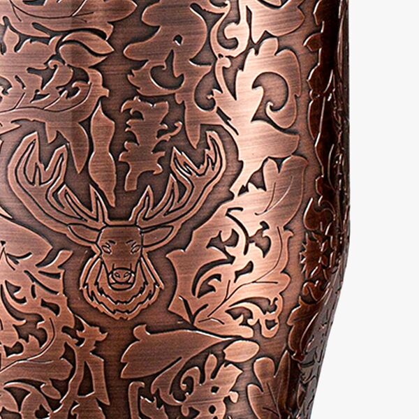 SKY FISH Shaker à Cocktail | Ensemble di 6 Pièces avec Motif en Relief 3D | Kit barman de Professionnel | Cuivre antique | Lavage des Mains.