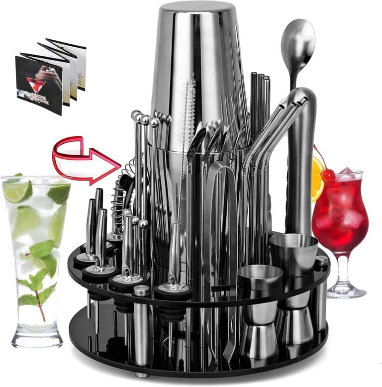 Ensemble Shaker à Cocktail En ébène - Kit Barman Complet Avec Accessoires - Cadeau Idéal Pour Les Amateurs De Mixologie